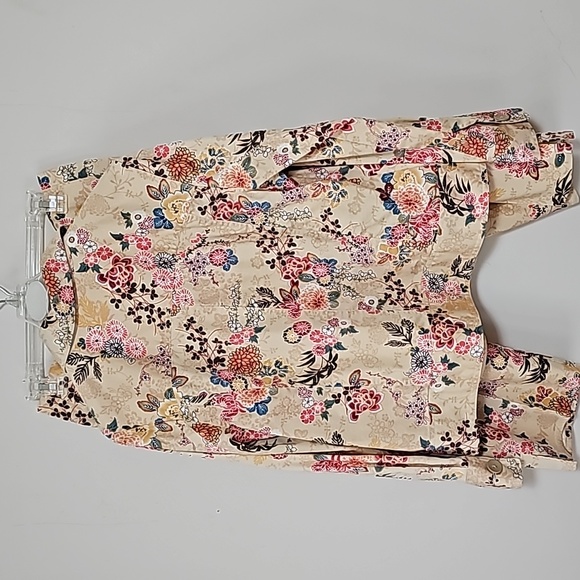 KORET 2pc Cotton Jacket Capri Set Sz 10 Spring Summer - Picture 4 of 7